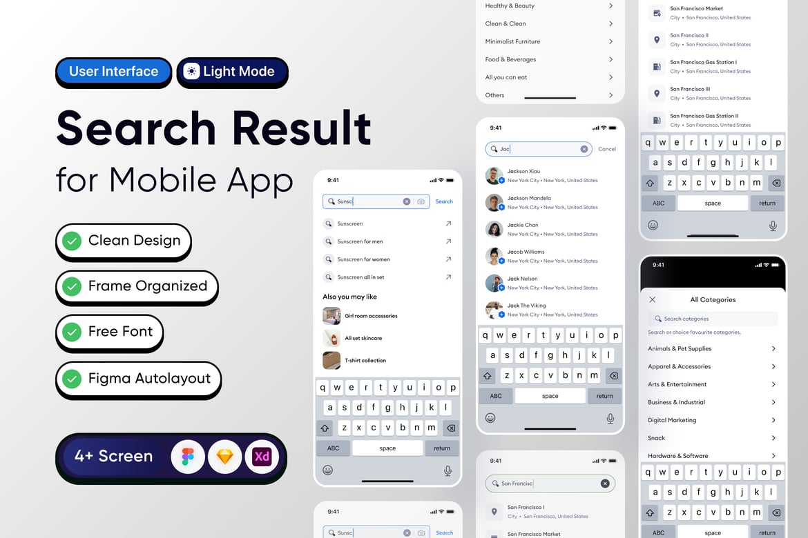 Download Search Result Mobile App Figma Design