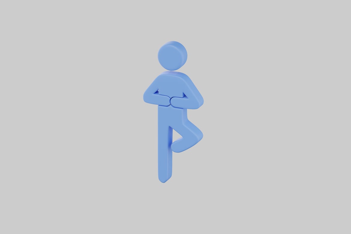 Download Seated Figure in a Yoga Pose 3D Model