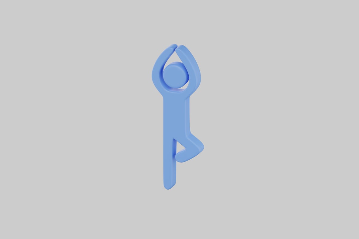 Download Serene Yoga Pose 3D Model