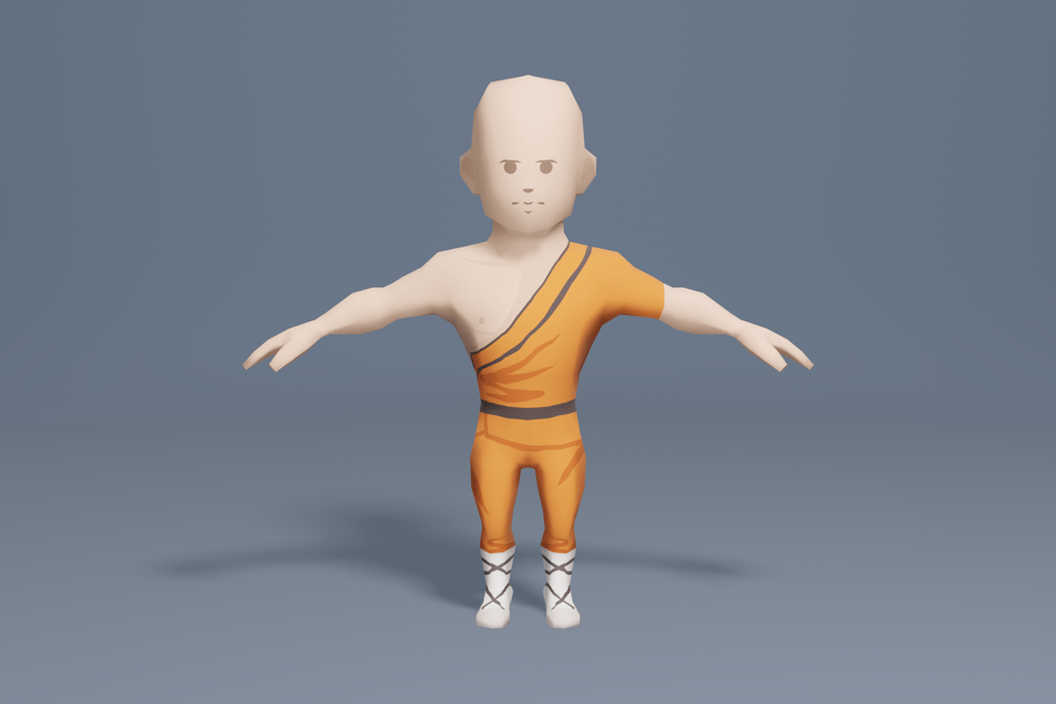 Download Shaolin Monk 3D Model