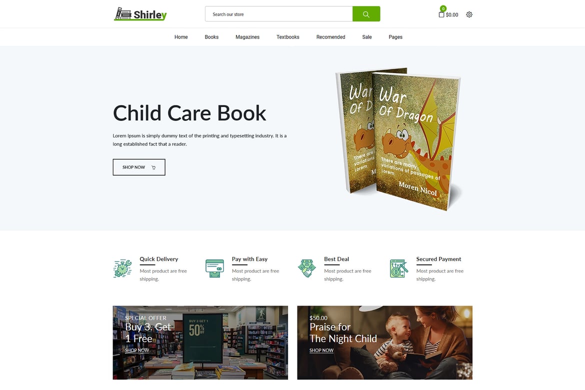 Download Shirley – Book Store Shopify Theme