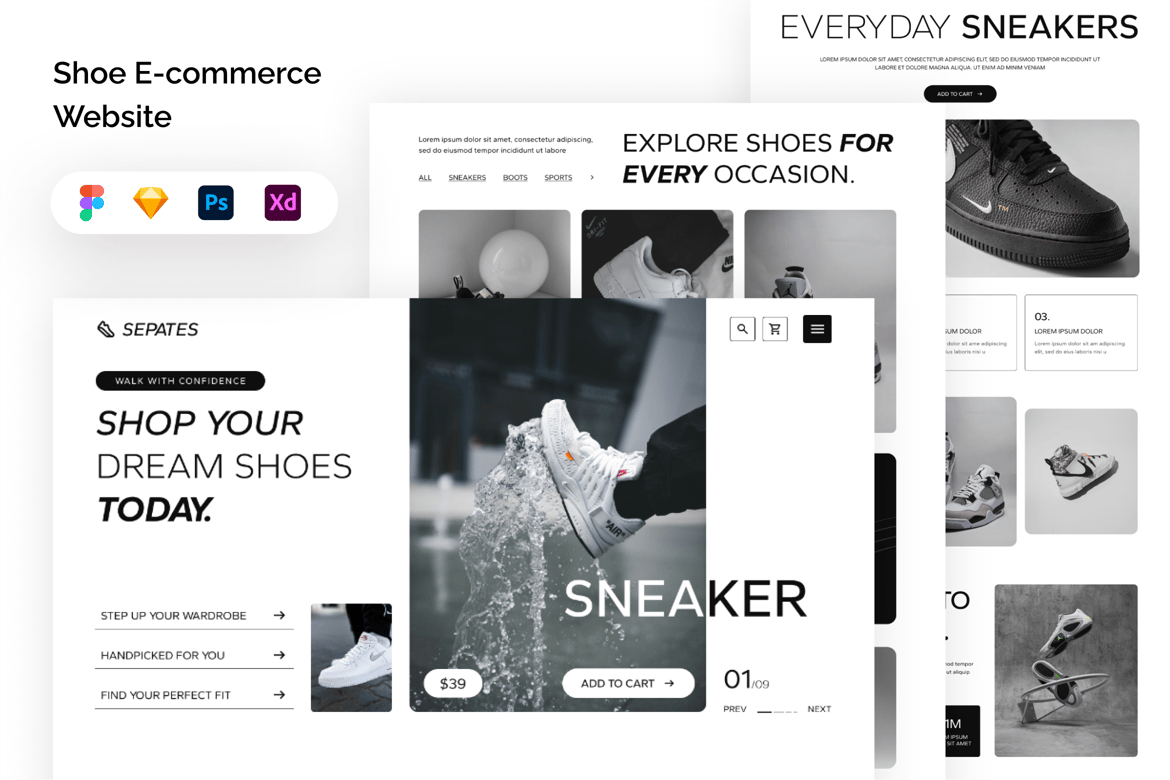 Download Shoe E-commerce Website Figma Design