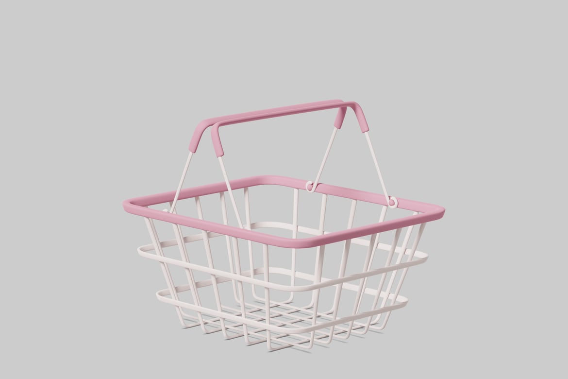 Download Shopping basket. 3D Model