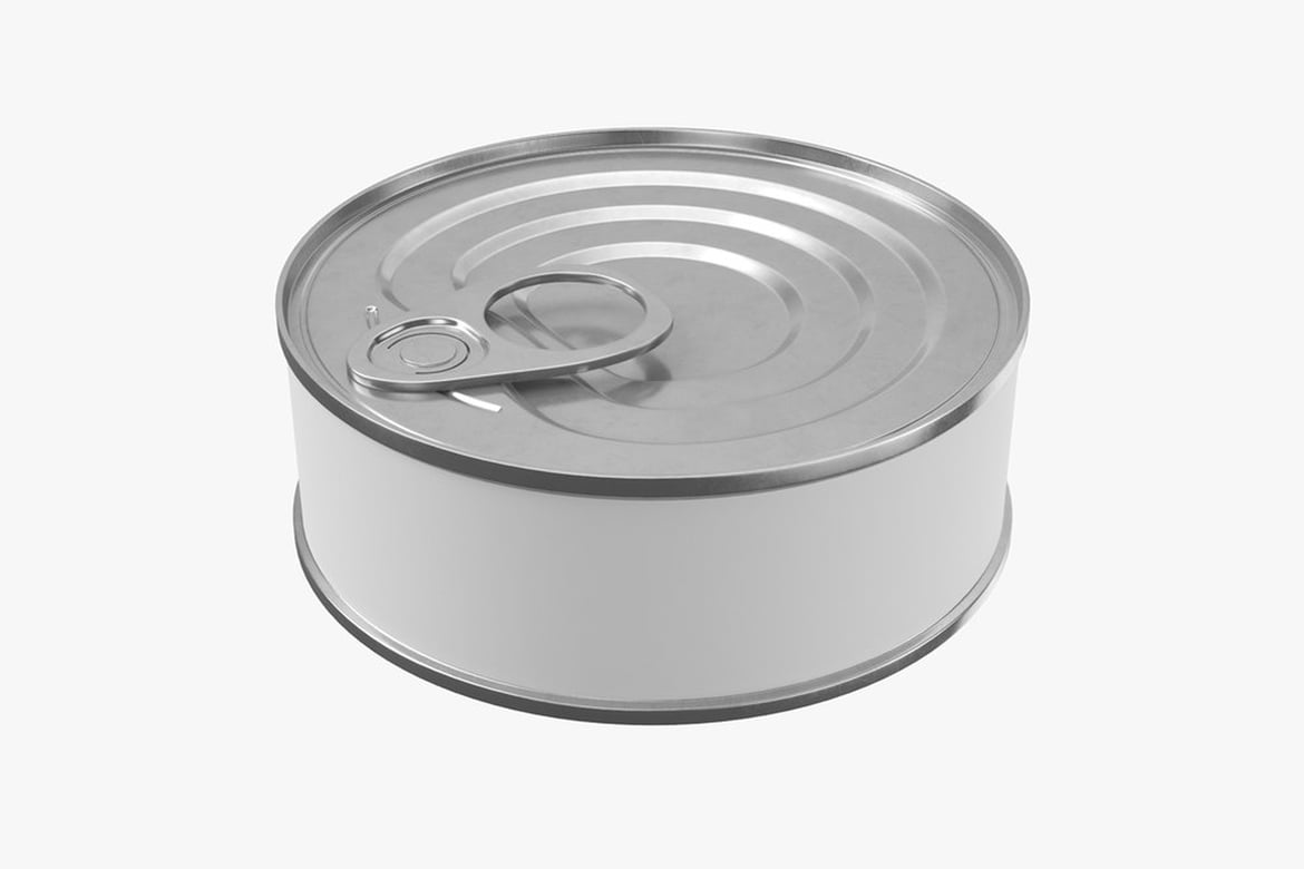 Download Silver Can with Pull Tab 3D Model