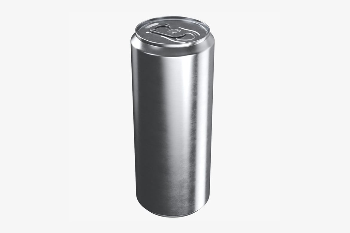 Download Silver Metallic Beverage Can 3D Model