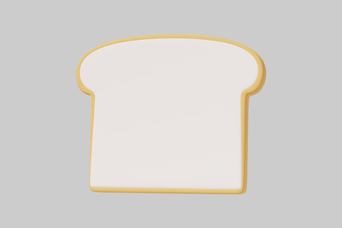 Download Slice of bread. 3D Model