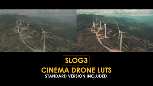 Download Slog3 Cinema Drone and Standard Color LUTs Apple Motion Template