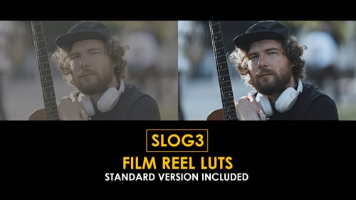 Download Slog3 Film Reel and Standard Color LUTs Apple Motion Template