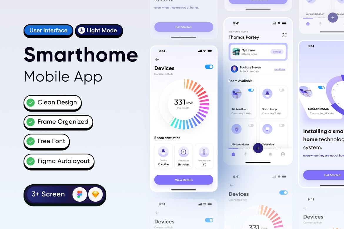 Download Smart Home Mobile App Figma Design