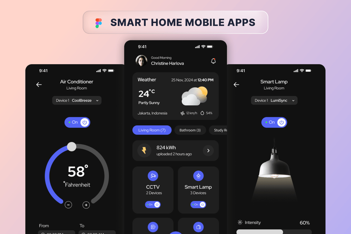 Download Smart Home Mobile Apps Figma Design