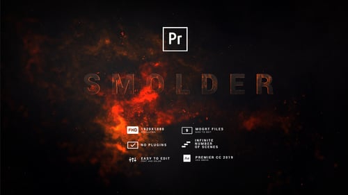 Download Smolder Fire Titles MOGRT Premiere Pro Template