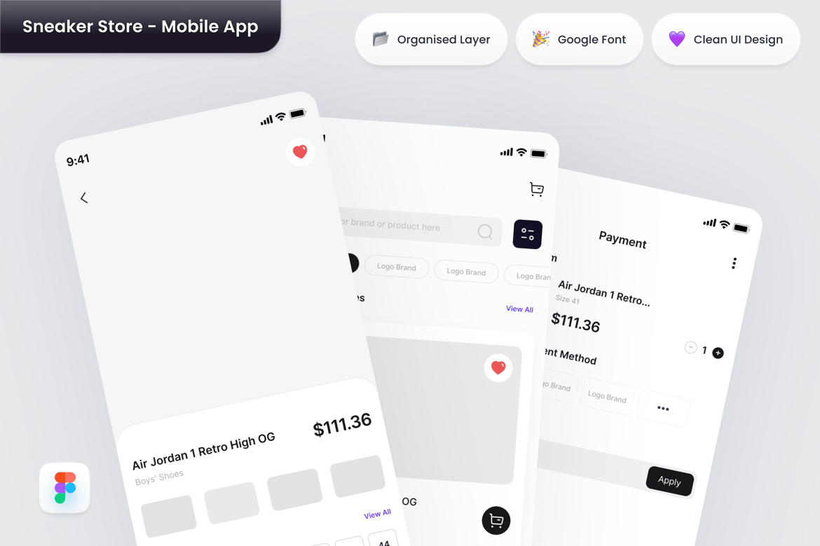 Download Sneaker Store - Mobile App Figma Design