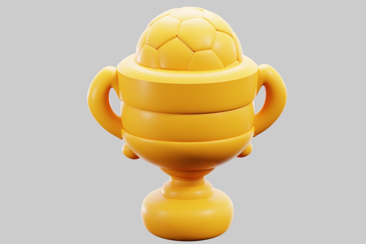 Download Soccer Trophy with Soccer Ball 3D Model