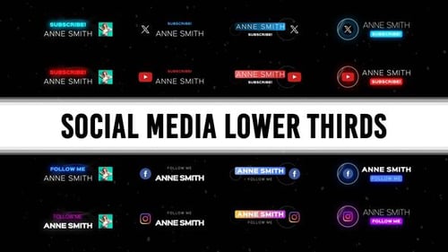 Download Social Media Lower Thirds After Effect Template