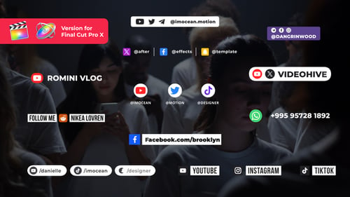 Download Social Media Lower Thirds | FCPX Apple Motion Template