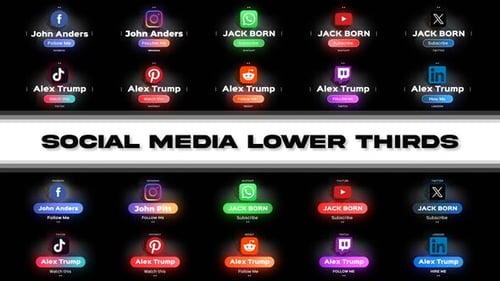 Download Social Media Lower Thirds Premiere Pro Template