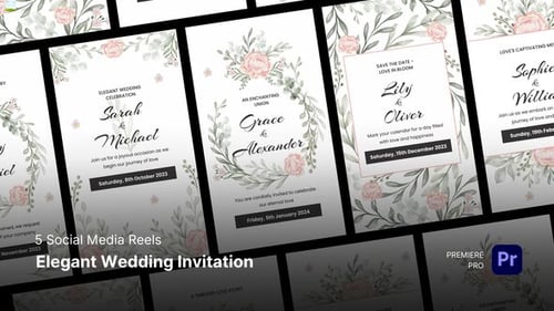 Download Social Media Reels - Elegant Wedding Invitation s Premiere Pro Template