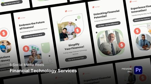 Download Social Media Reels - Financial Technology Services s Premiere Pro Template