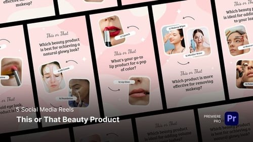 Download Social Media Reels - This or That Beauty Product s Premiere Pro Template