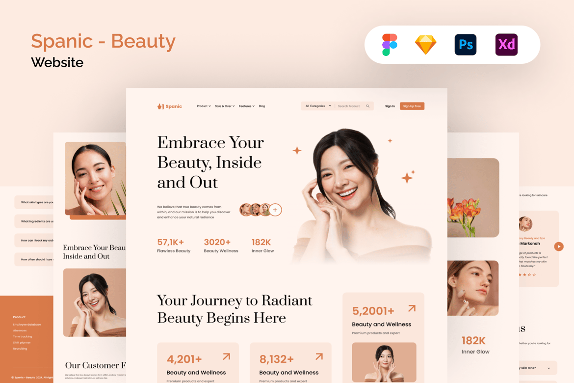 Download Spanic - Beauty Website Figma Design