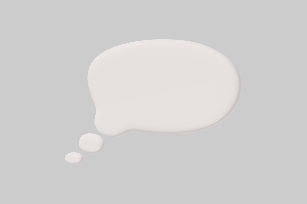 Download Speech bubble with two circles. 3D Model