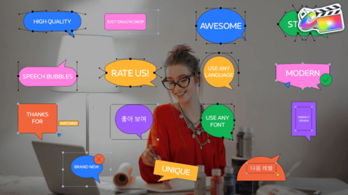 Download Speech Bubbles for FCPX Apple Motion Template