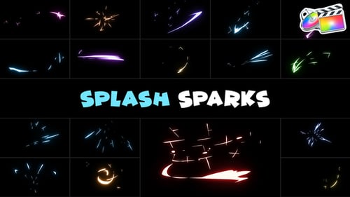 Download Splash Sparks for FCPX Apple Motion Template