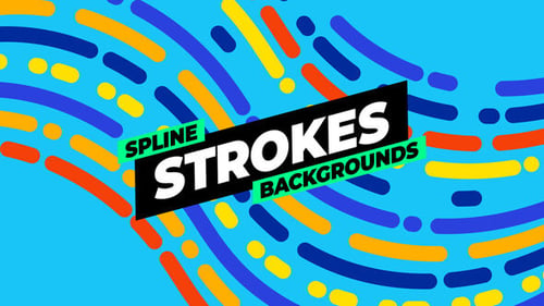 Download Spline Strokes Backgrounds After Effect Template