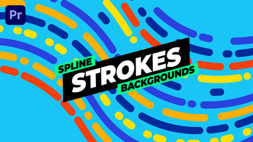 Download Spline Strokes Backgrounds Premiere Pro Template