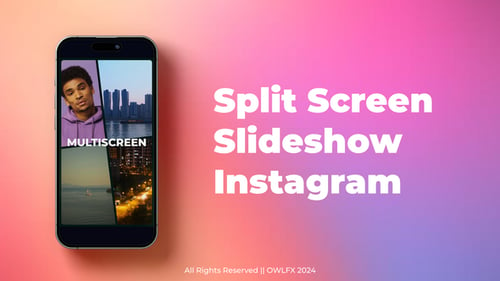 Download Split Screen Instagram Slideshow After Effect Template