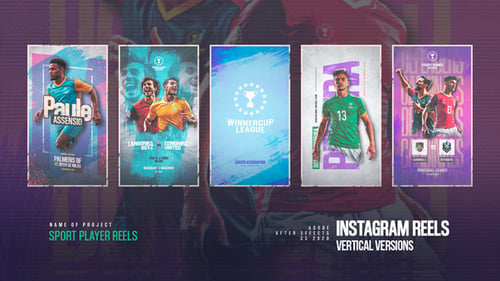 Download Sport Player Vertical Reels After Effect Template