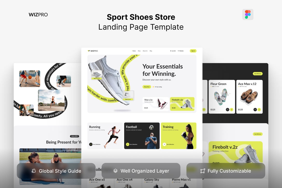 Download Sport Shoes Store Website Design Figma Design