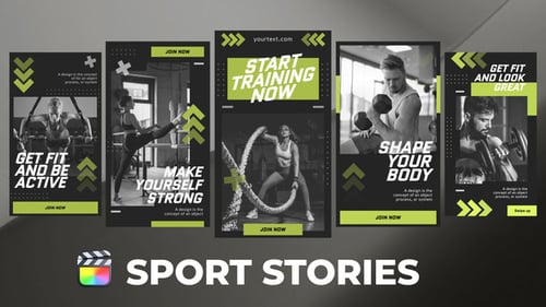 Download Sport Stories for Final Cut Pro Apple Motion Template