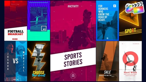 Download Sports Social Media Stories for FCPX Apple Motion Template