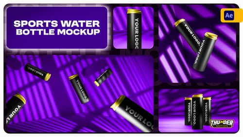 Download Sports Water Bottle Video Mockup After Effect Template