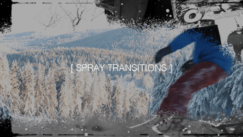 Download Spray Transitions After Effect Template