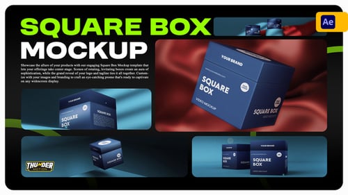 Download Square Box Mockup After Effect Template