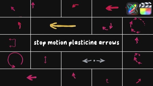 Download Stop Motion Plasticine Arrows for FCPX Apple Motion Template