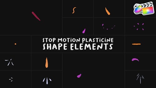 Download Stop Motion Plasticine Shape Elements for FCPX Apple Motion Template