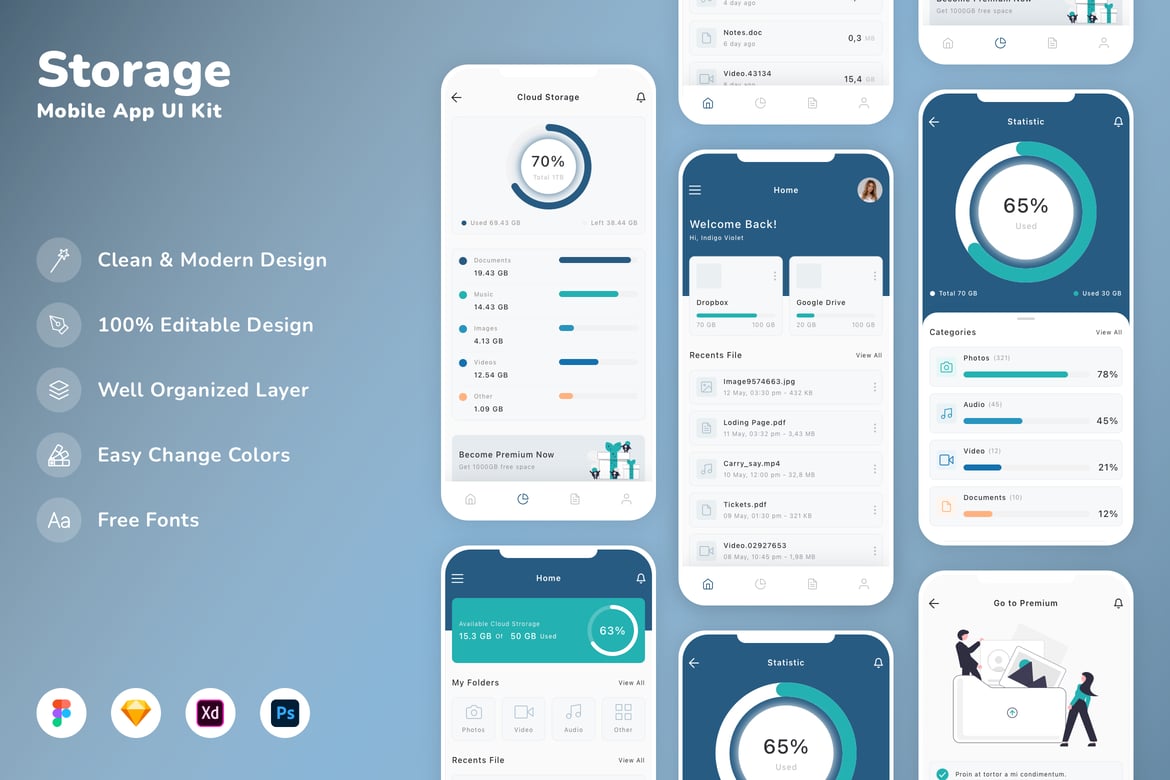 Storage Mobile App Ui Kit Figma Design Prime Access