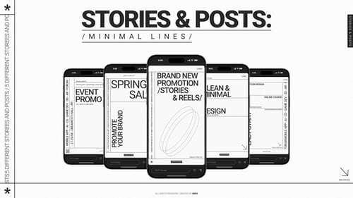 Download Stories & Posts: Minimal Lines (FCPX) Apple Motion Template