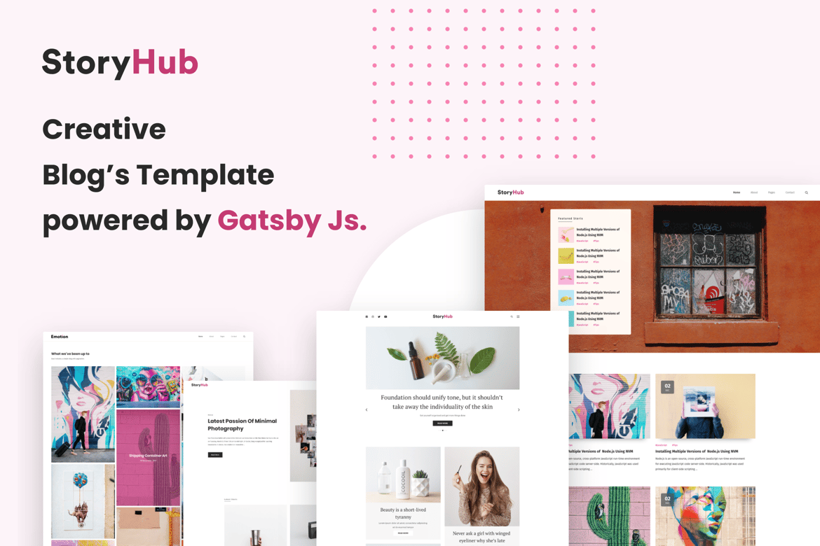 Download StoryHub - React Gatsby Blog Template