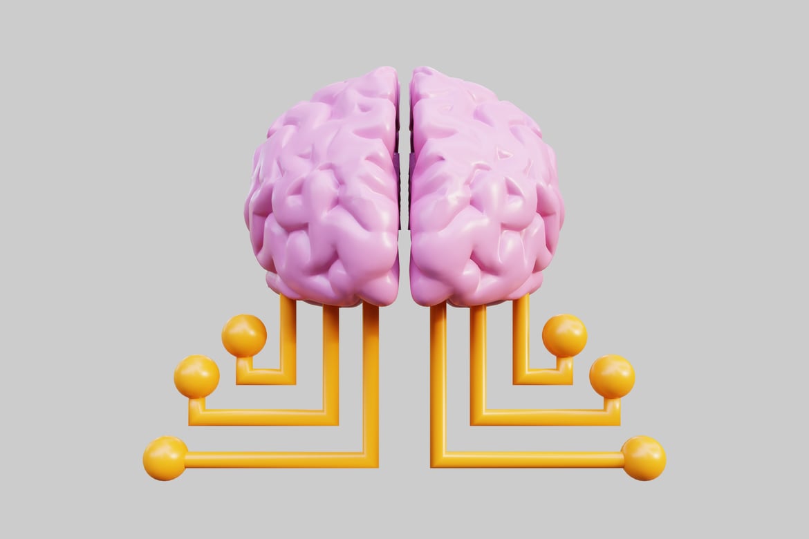 Download Stylized Brain 3D Model