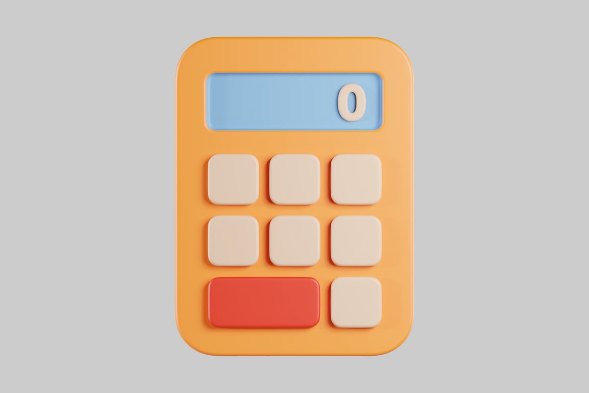 Download Stylized Calculator 3D Model