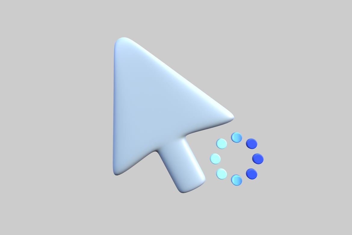 Download Stylized cursor with seven circles 3D Model