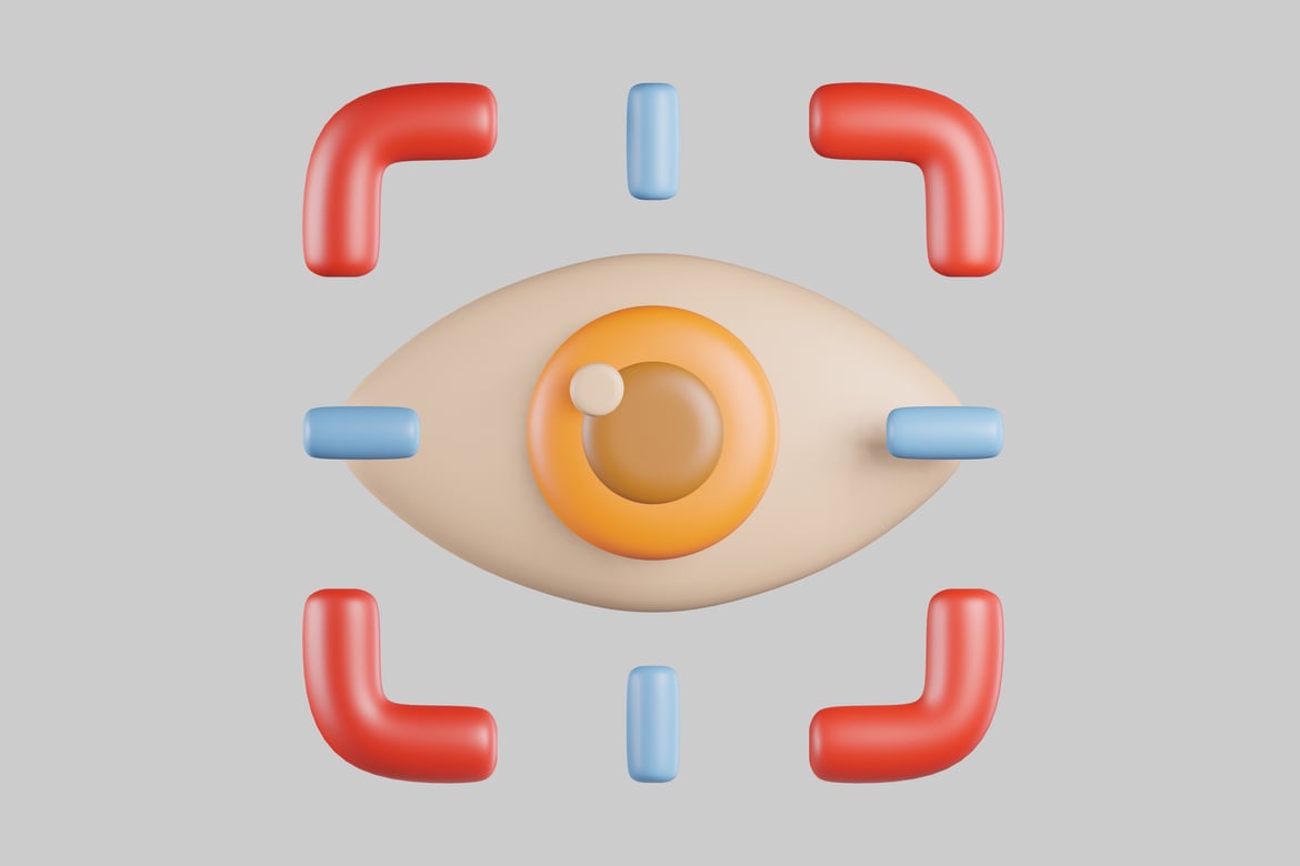 Download Stylized Eye with Geometric Shapes 3D Model