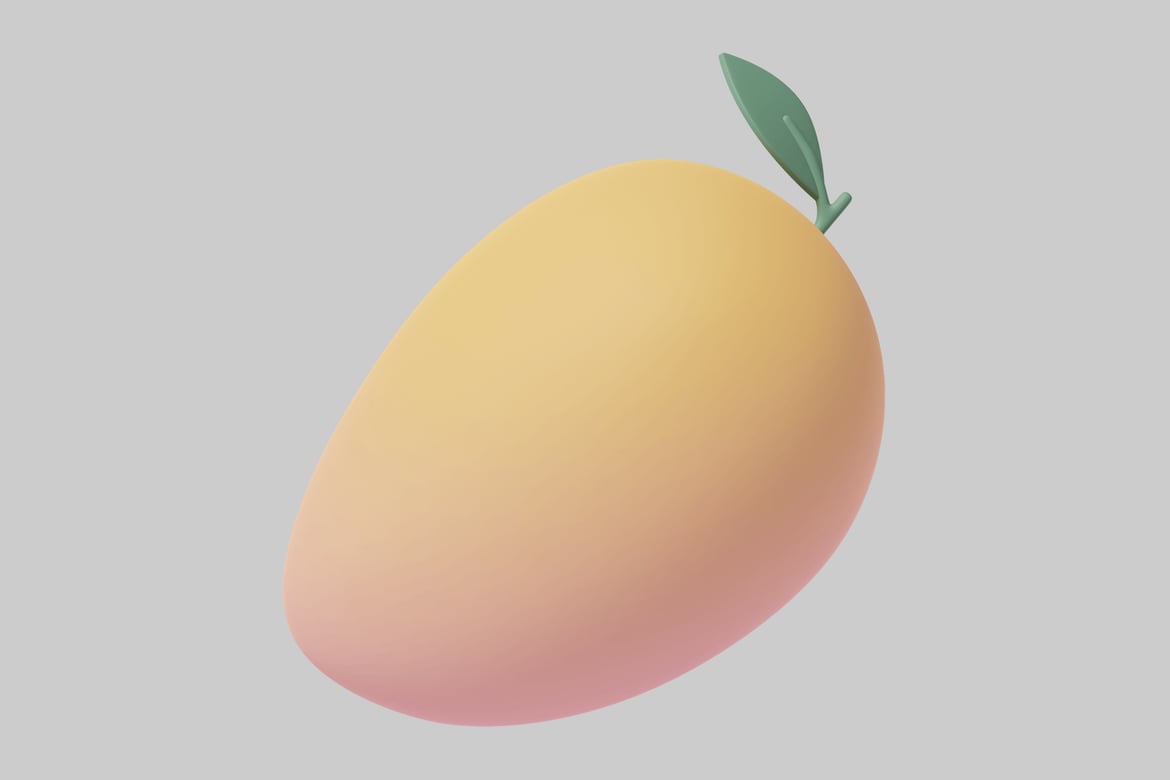 Download Stylized mango 3D Model