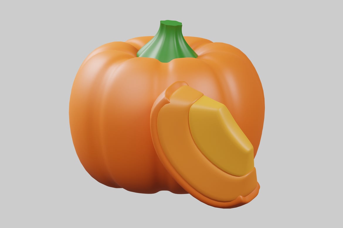 Download Stylized pumpkin. 3D Model