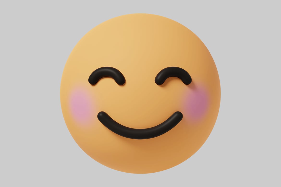 Download Stylized smiling face 3D Model