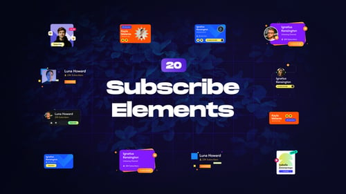 Download Subscribe Elements After Effect Template